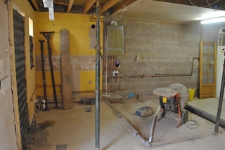 Start of garage conversion for new kitchen